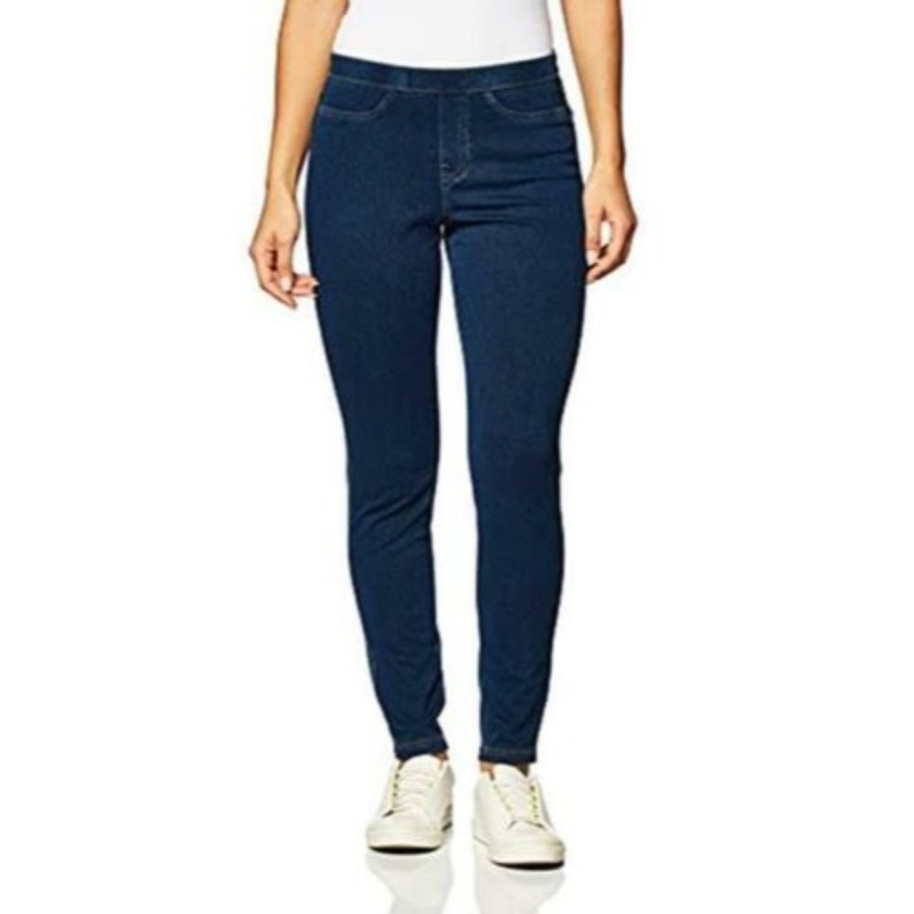 NWT No Nonsense Womens Denim Legging Ankle Skinny Leg NL2045 Indigo Size Large